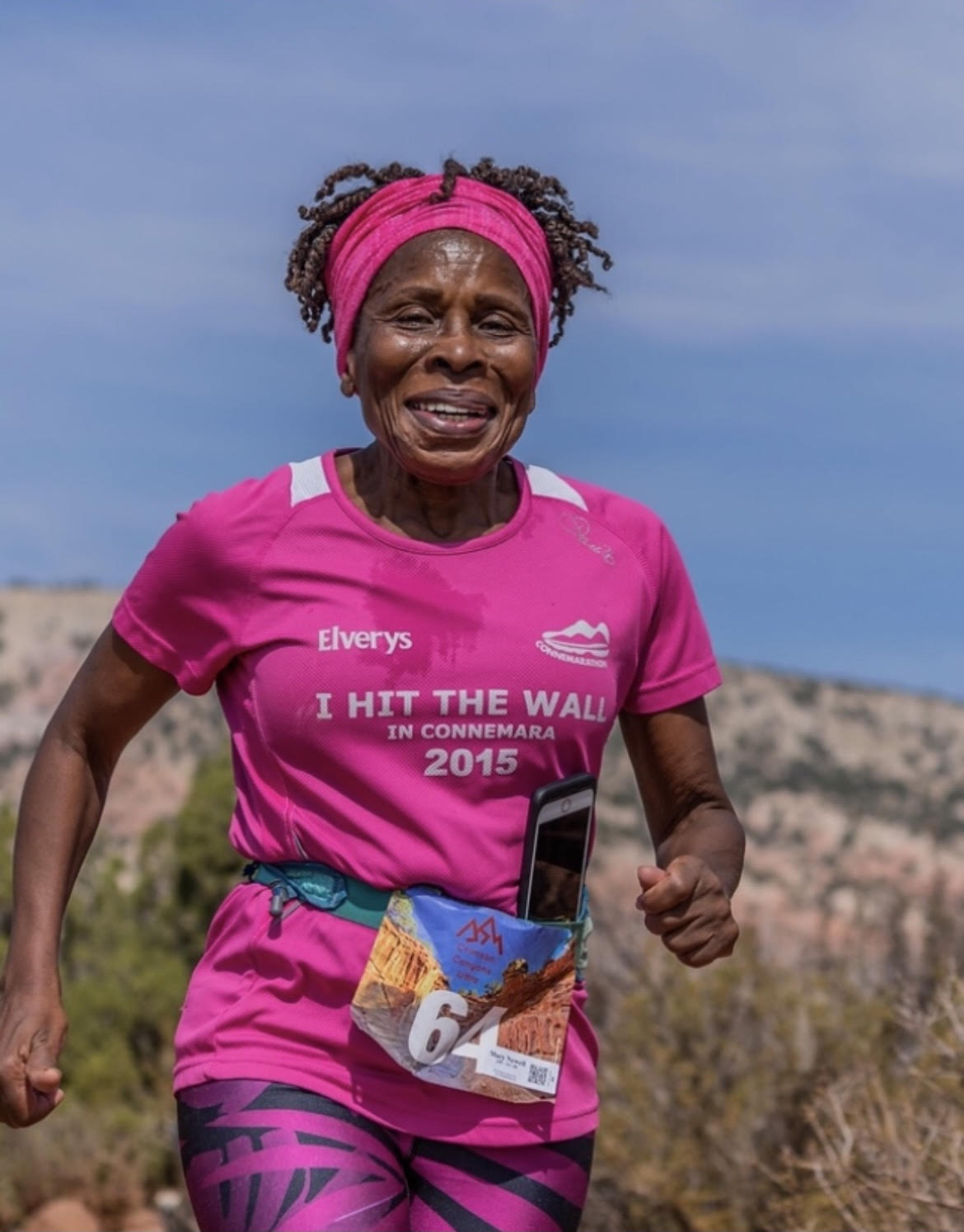 Picture of Mary Newell running in a marathon