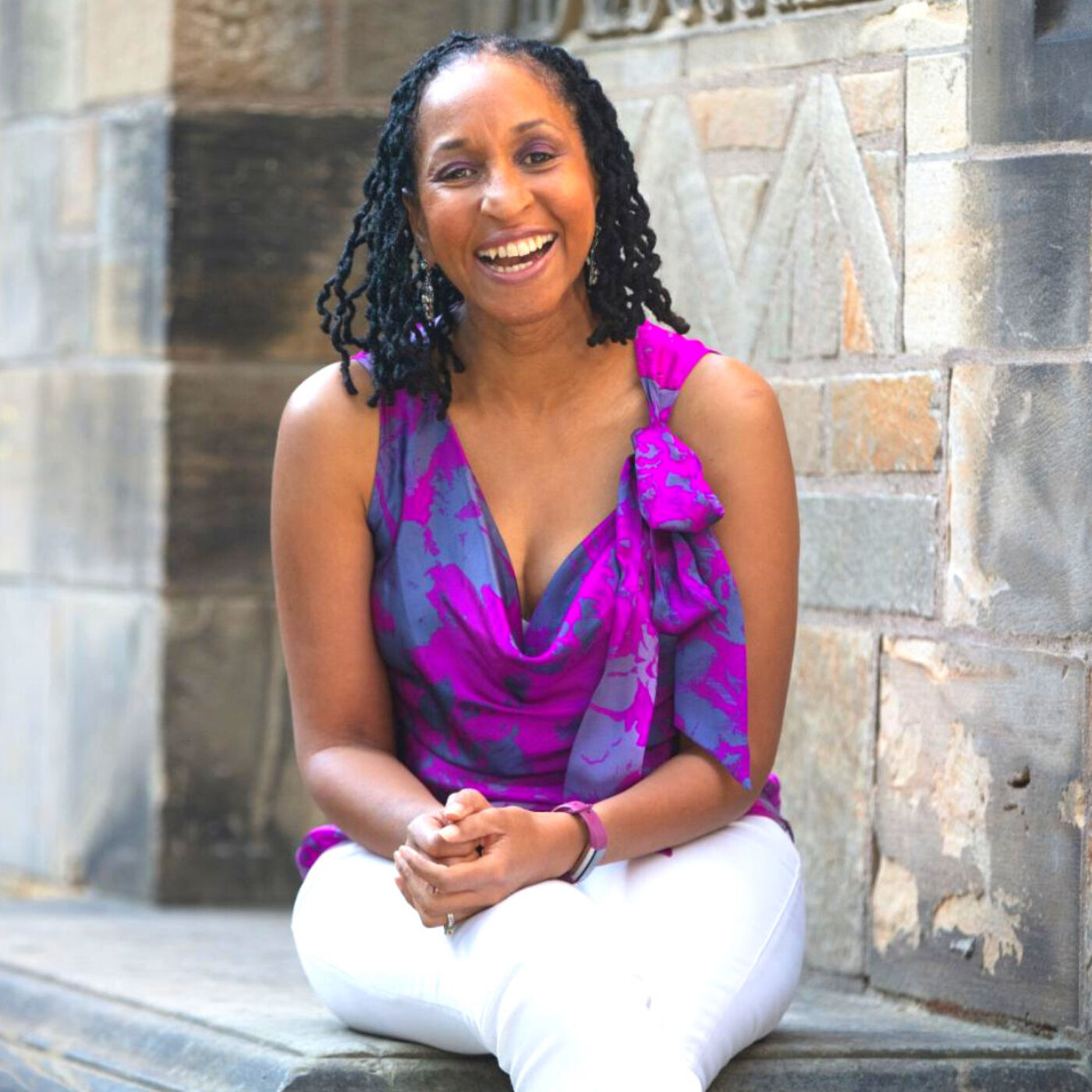 Picture of Wendy Battles sitting on a bench. Midlife reinvention starts within