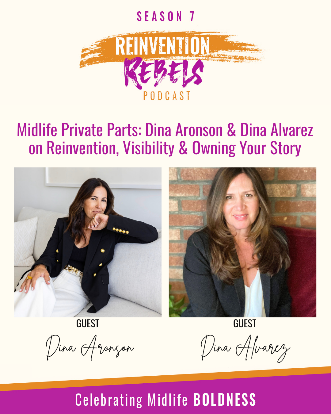 Midlife Private Parts co-authors Dina Aronson and Dina Alvarez